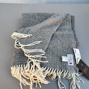 FRATI Home Collection Luxury Wool Cashmere Throw Blanket Made in Italy Gray